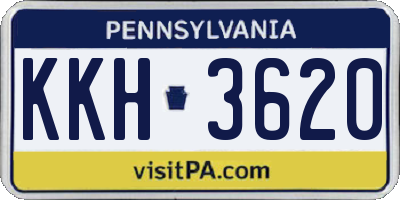 PA license plate KKH3620
