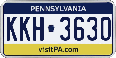 PA license plate KKH3630