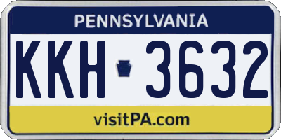 PA license plate KKH3632