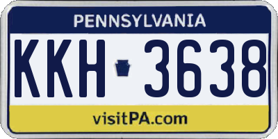 PA license plate KKH3638