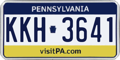 PA license plate KKH3641