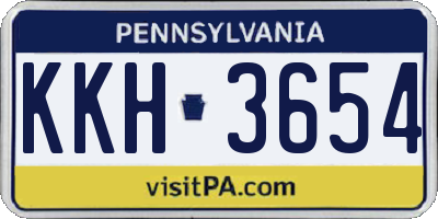PA license plate KKH3654