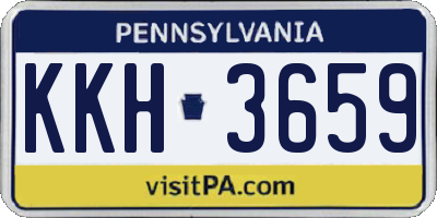 PA license plate KKH3659