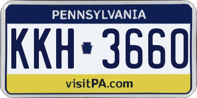 PA license plate KKH3660