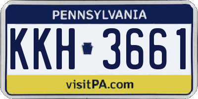 PA license plate KKH3661