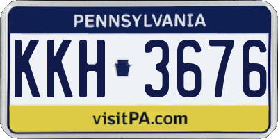 PA license plate KKH3676