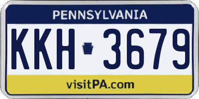 PA license plate KKH3679