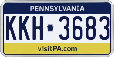 PA license plate KKH3683