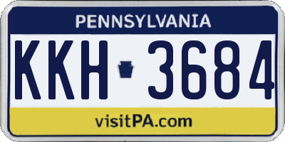 PA license plate KKH3684