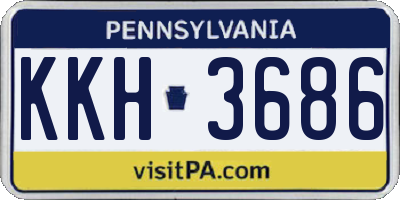 PA license plate KKH3686
