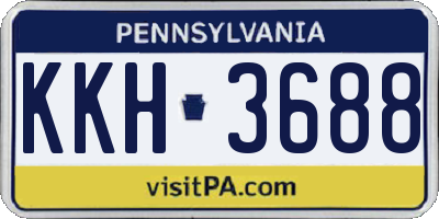 PA license plate KKH3688