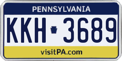 PA license plate KKH3689