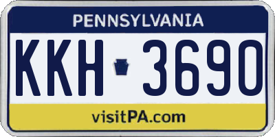 PA license plate KKH3690