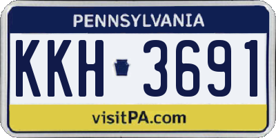 PA license plate KKH3691