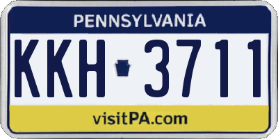 PA license plate KKH3711