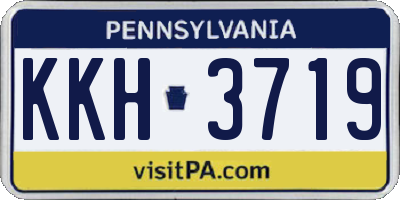 PA license plate KKH3719