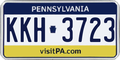 PA license plate KKH3723