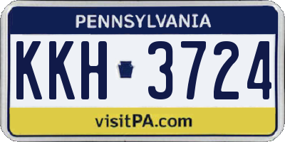 PA license plate KKH3724