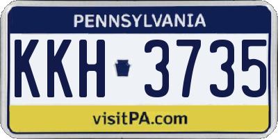 PA license plate KKH3735