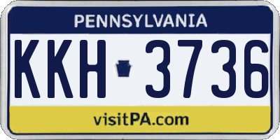 PA license plate KKH3736