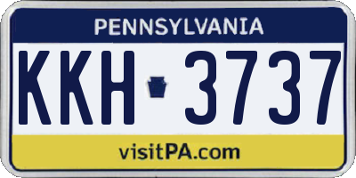 PA license plate KKH3737