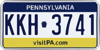 PA license plate KKH3741