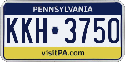 PA license plate KKH3750