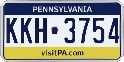 PA license plate KKH3754