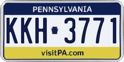 PA license plate KKH3771