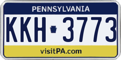 PA license plate KKH3773