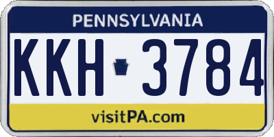PA license plate KKH3784