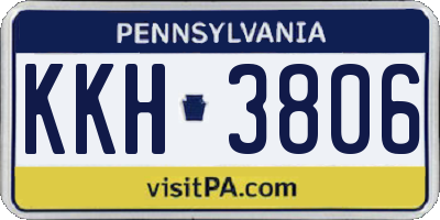 PA license plate KKH3806