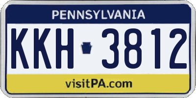 PA license plate KKH3812