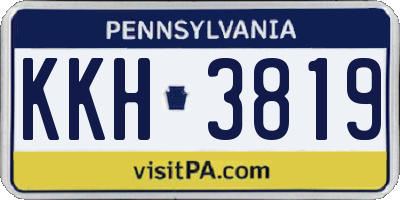 PA license plate KKH3819