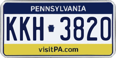 PA license plate KKH3820
