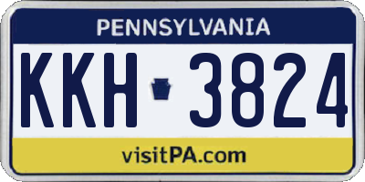 PA license plate KKH3824