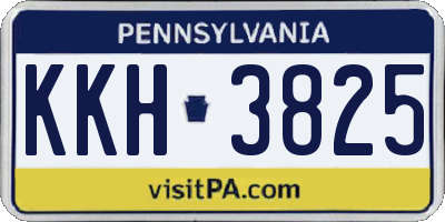 PA license plate KKH3825