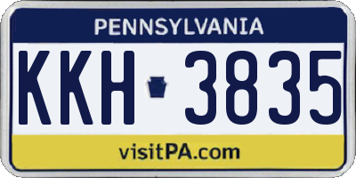 PA license plate KKH3835