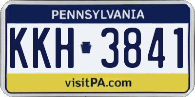 PA license plate KKH3841