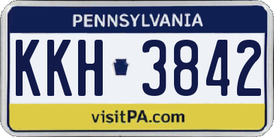 PA license plate KKH3842