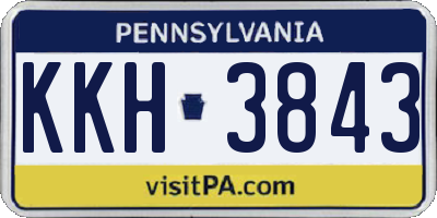 PA license plate KKH3843