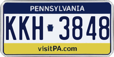 PA license plate KKH3848
