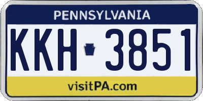 PA license plate KKH3851