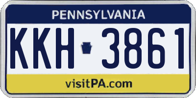PA license plate KKH3861
