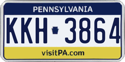 PA license plate KKH3864