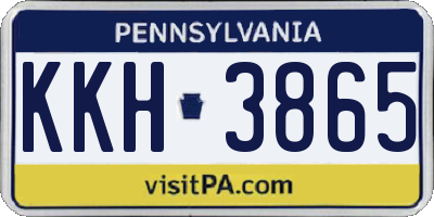PA license plate KKH3865