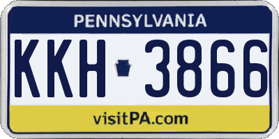 PA license plate KKH3866