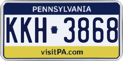 PA license plate KKH3868