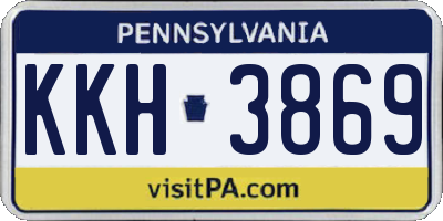PA license plate KKH3869