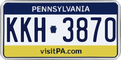 PA license plate KKH3870